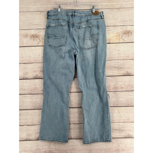 American Eagle '90s Bootcut Jeans Womens 16 Blue Light Wash Denim - Picture 2 of 13